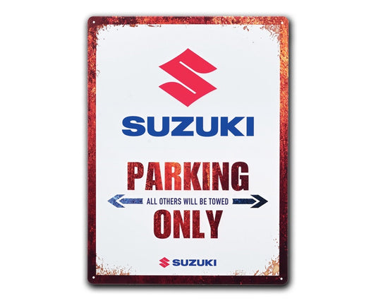 Suzuki Parking Only Vintage Hayabusa Tin Sign 12"x16" 99000-79NM0-272