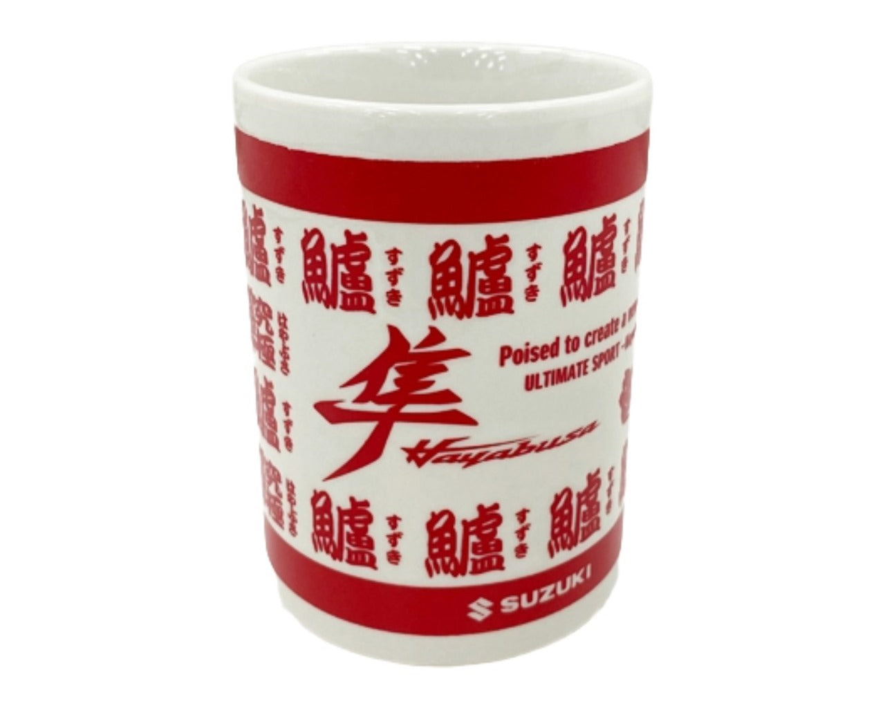 Suzuki Yunomi Red Hayabusa Logo 8oz Porcelain Mug 99000-79NM0-283