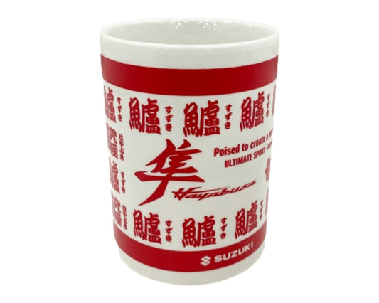 Suzuki Yunomi Red Hayabusa Logo 8oz Porcelain Mug 99000-79NM0-283