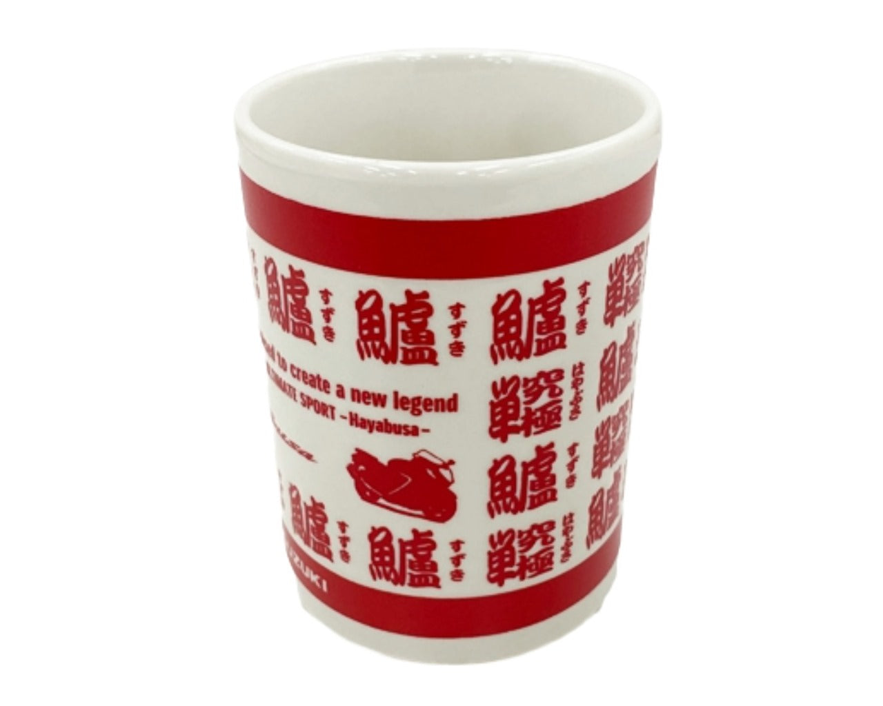 Suzuki Yunomi Red Hayabusa Logo 8oz Porcelain Mug 99000-79NM0-283