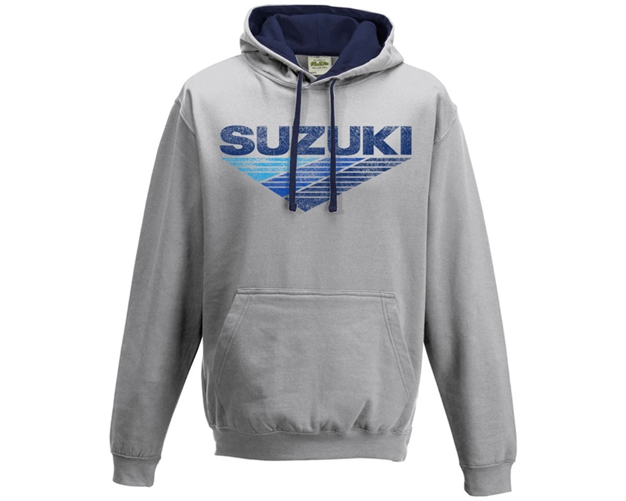 Suzuki Retro Contrast Hoodie Grey 