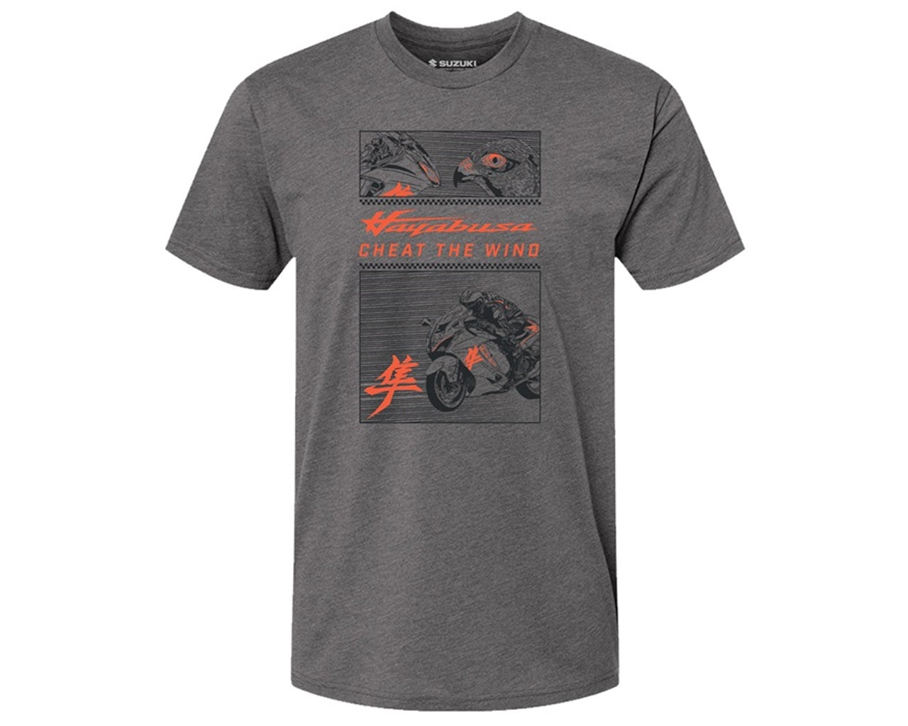 Suzuki Hayabusa Cheat The Wind T-Shirt Grey 