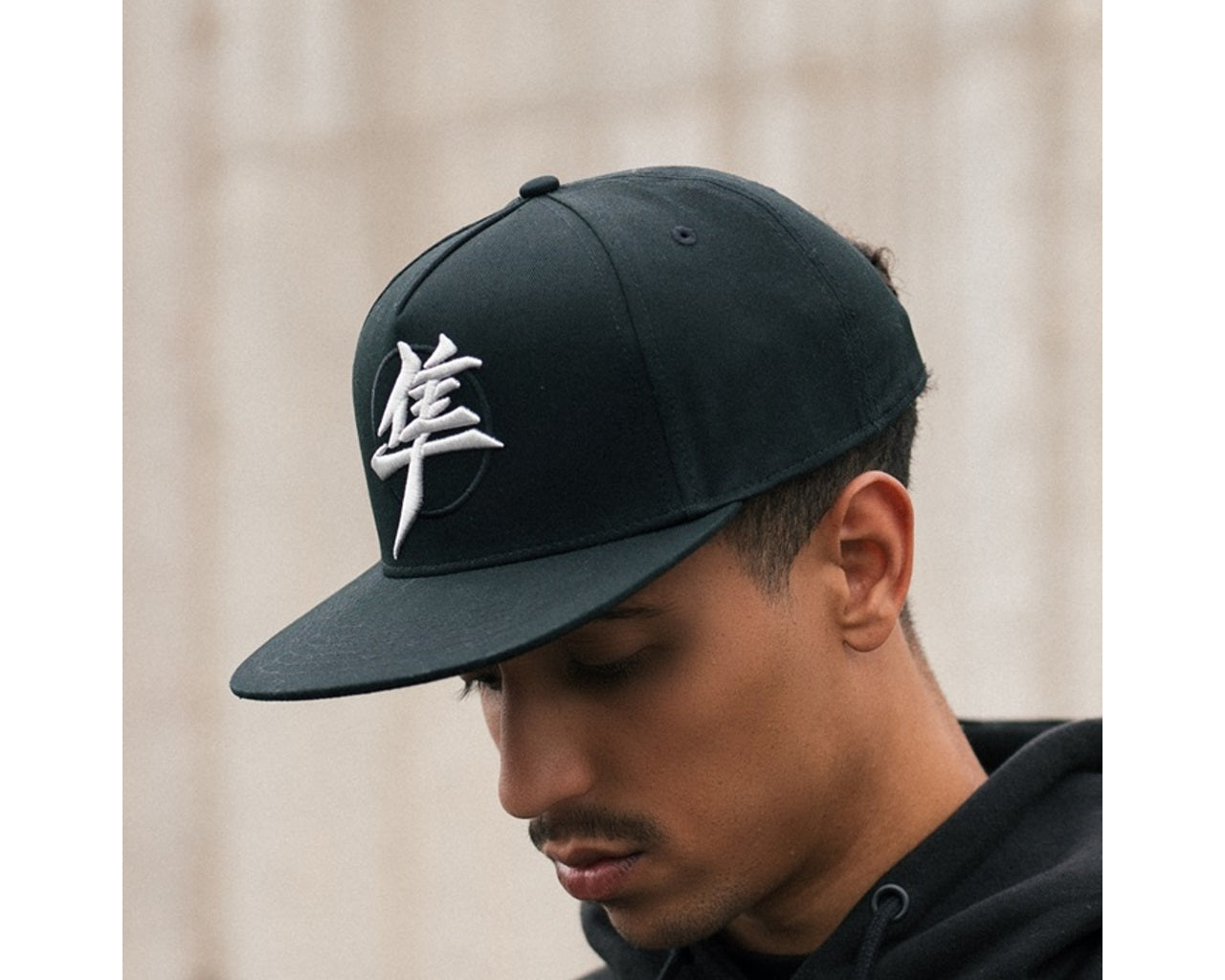 Suzuki Hayabusa Kanji Black 5 Panel Baseball Cap 990A0-17159