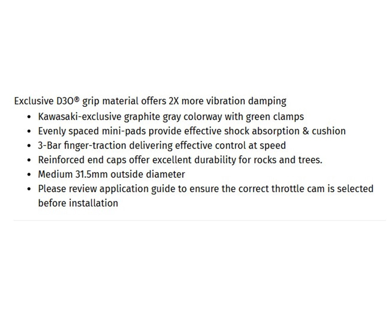 Kawasaki ODI  V2 Lock-On Grip Graphite/Black/Green Kit  99969-3997