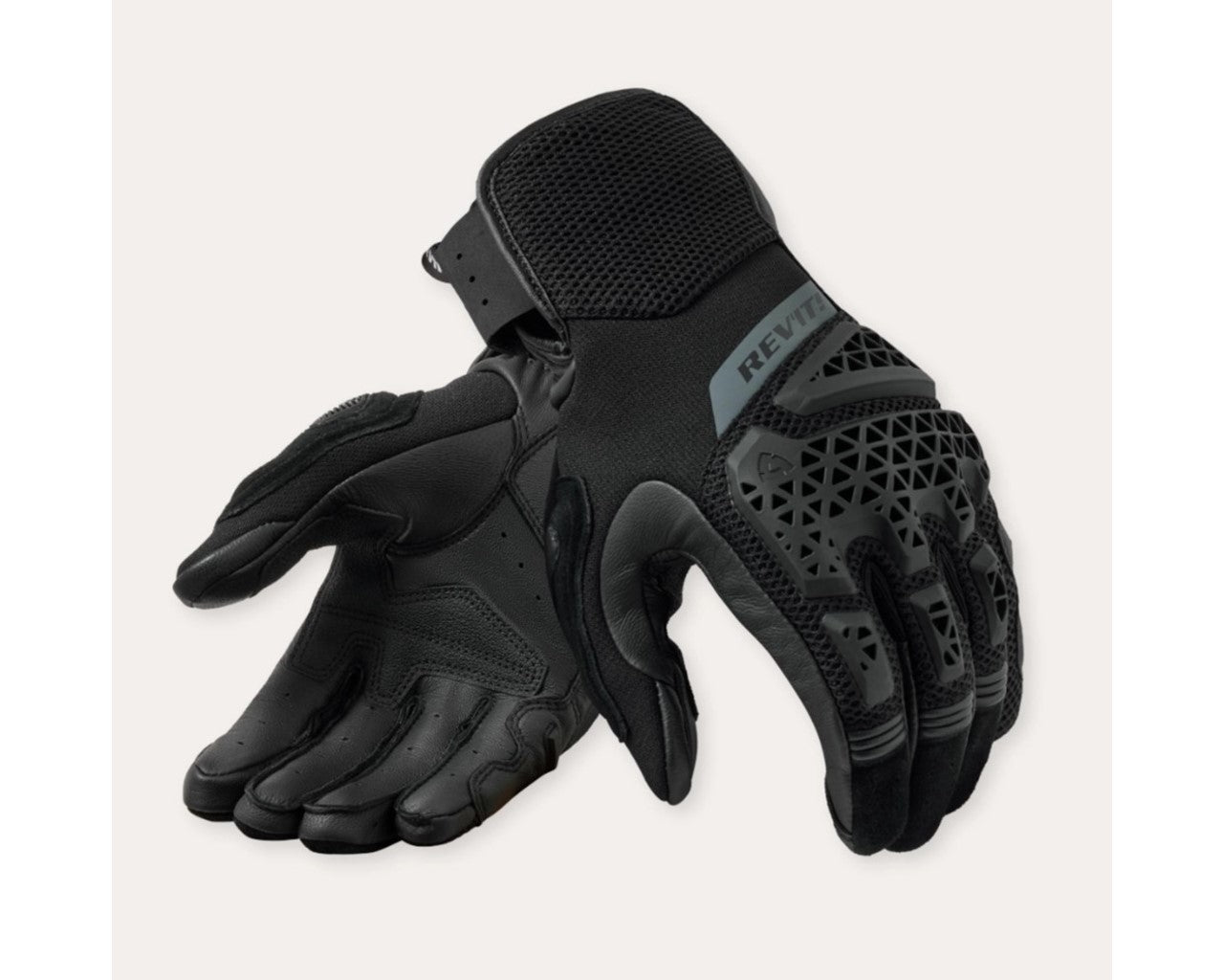 REV'IT! Men's Sand 5 Adventure Touring Motorcycle Gloves Black Black 