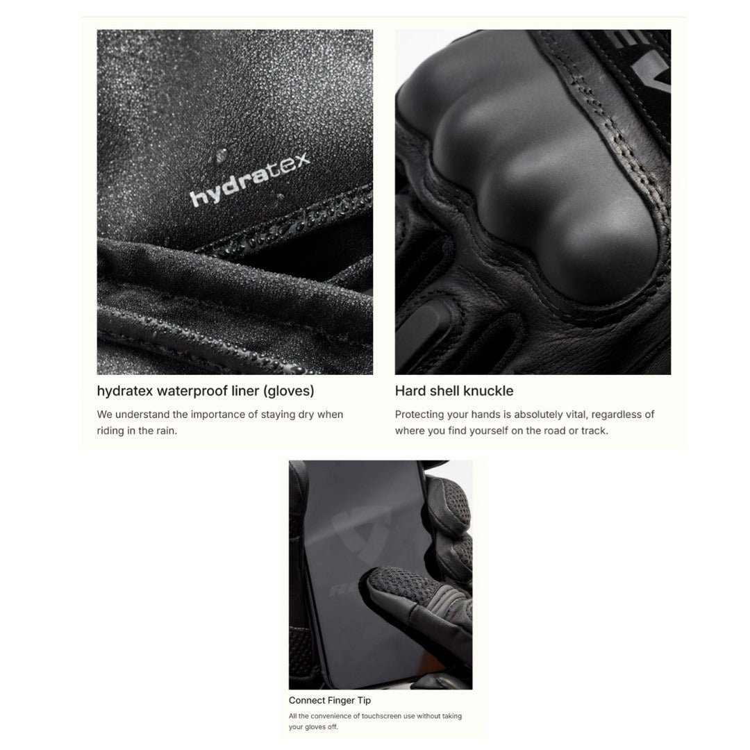 REV'IT! Tana H2O Waterptoof Urban Cold Weather Gloves Black 