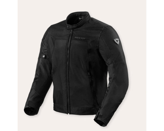 REV'IT! Men's Eclipse 2 Mesh Motorcycle Jacket, Black Black 