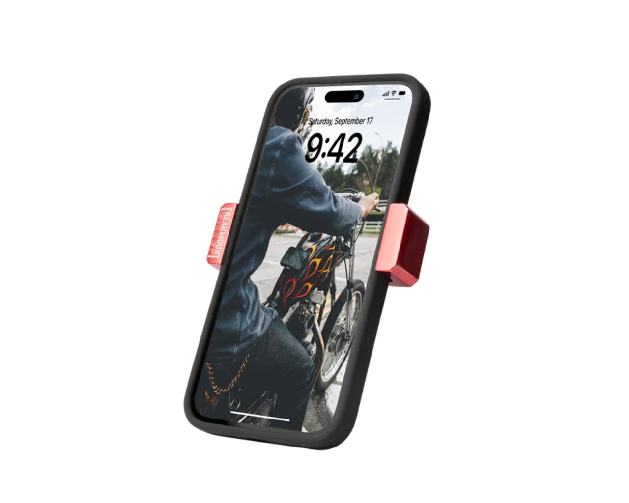 Freakmount  Billet Adjustable Motorcycle Magnetic Cell Phone Holder - RED