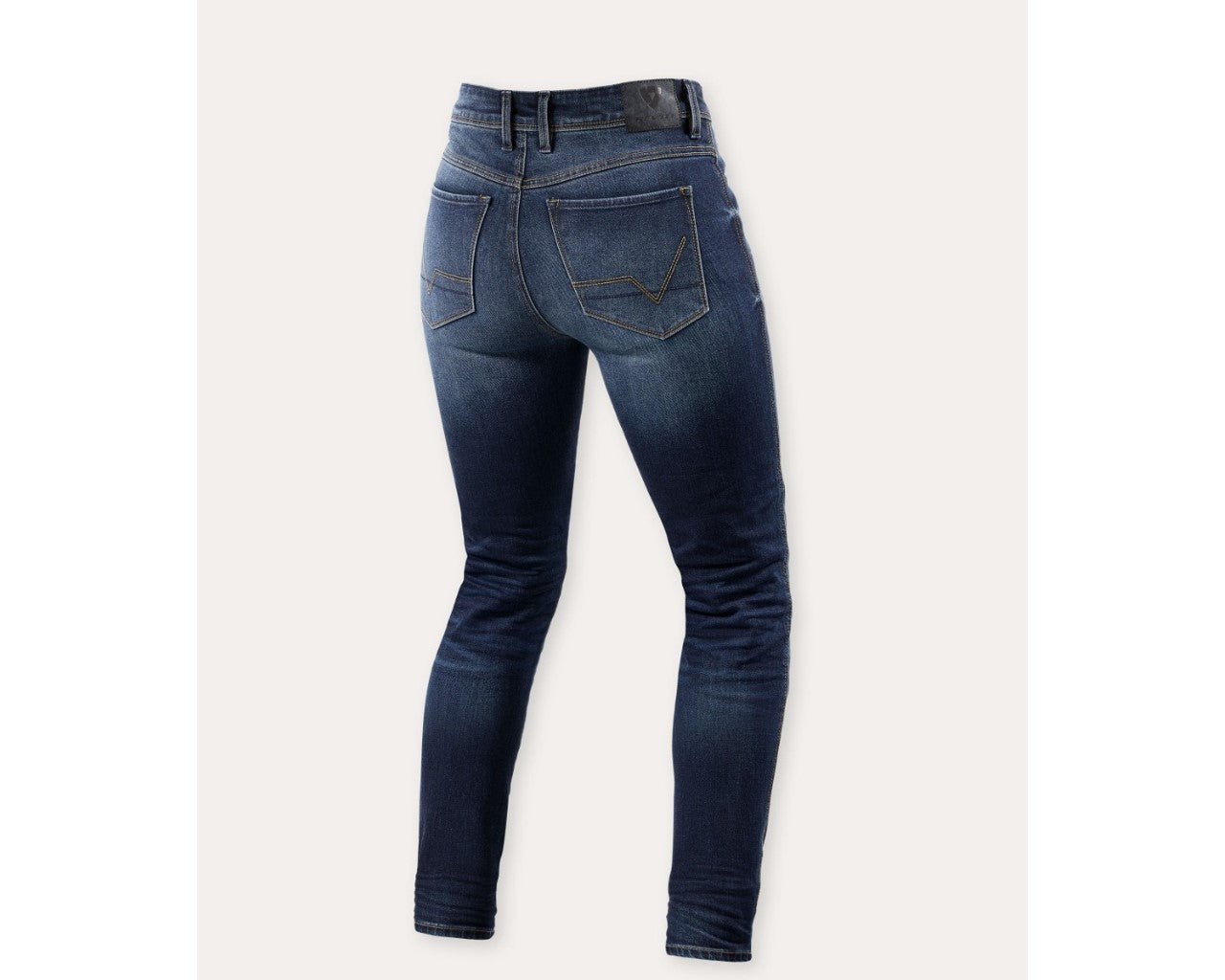 REV'IT! Women's Marley Skinny-Fit Motorcycle Riding Blue Jeans Black 