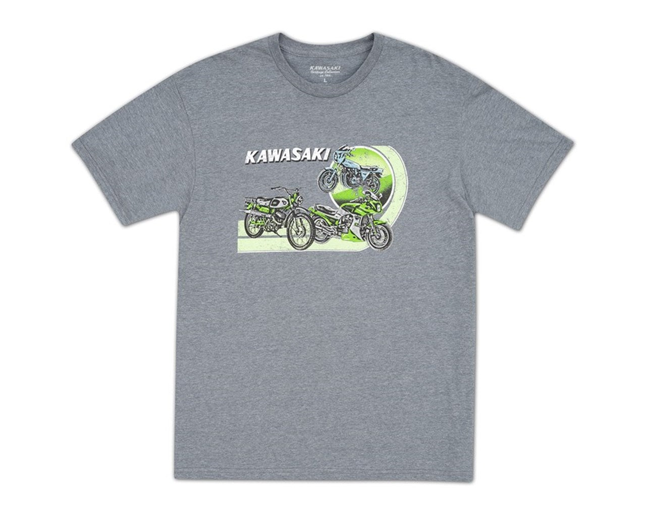 Kawasaki Heritage Dream Retro T-Shirt Grey 