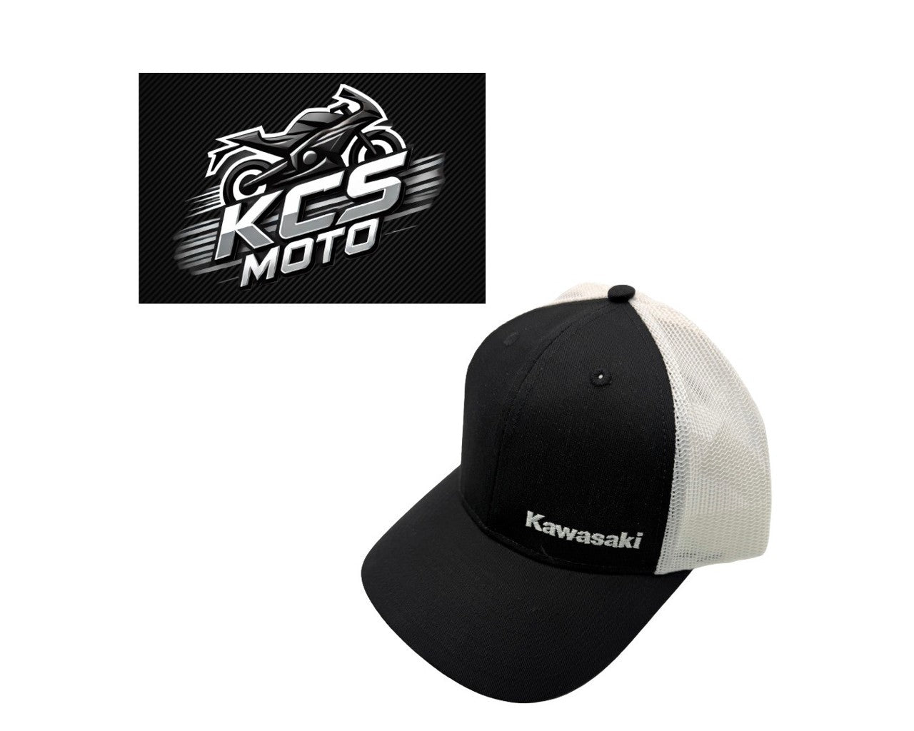 Kawasaki Truetimber Panda Baseball Cap Solid Black/White VER 2 K004-4129-BKNS-2