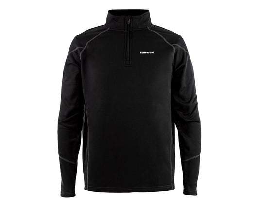 Kawasaki Quarter Zip Pullover Fleece Black 
