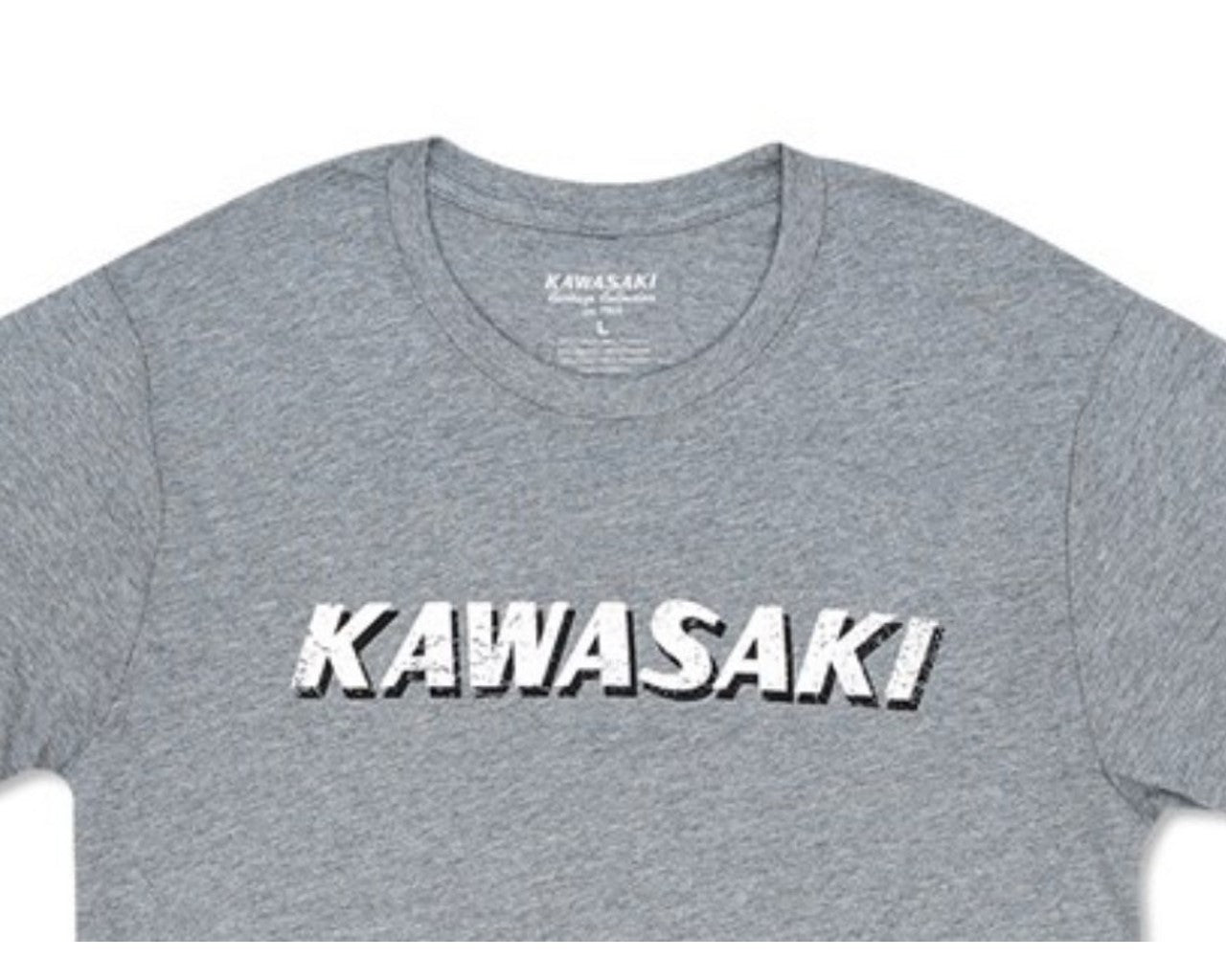 Kawasaki Old School Logo T-Shirt Grey 
