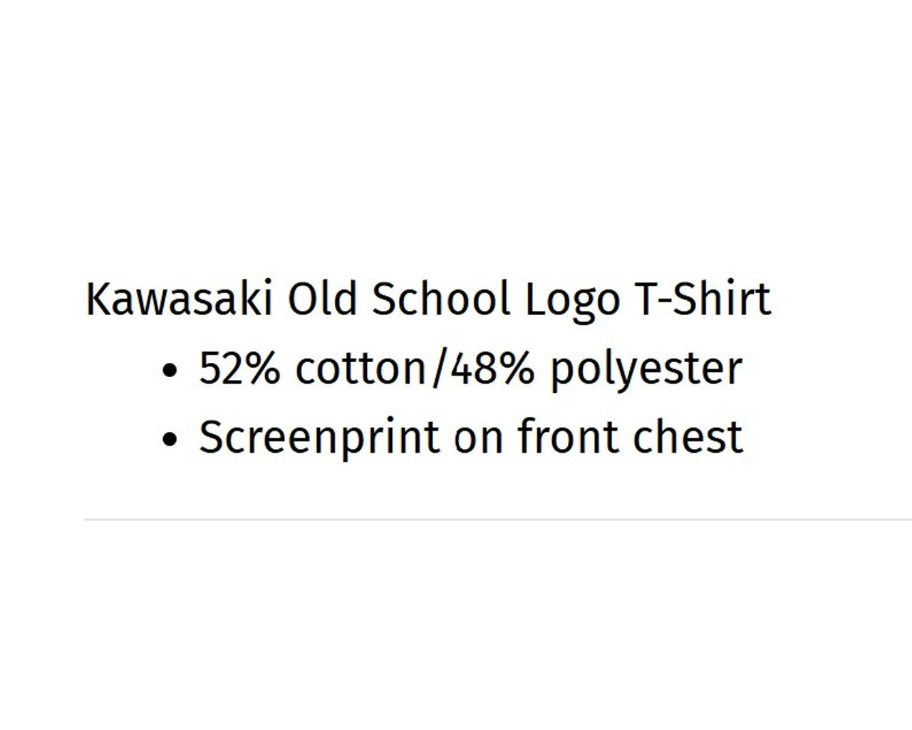 Kawasaki Old School Logo T-Shirt Grey 