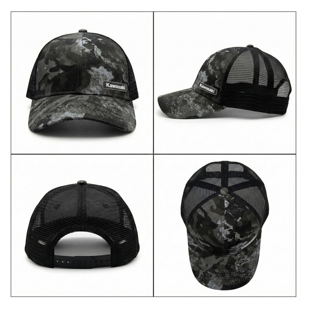 Kawasaki Midnight Patch Baseball Cap Black  K005-4150-BKNS