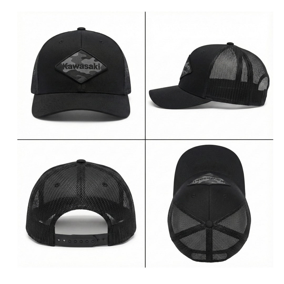 Kawasaki Midnight Diamond Baseball Cap Hat  K005-4154-BKNS