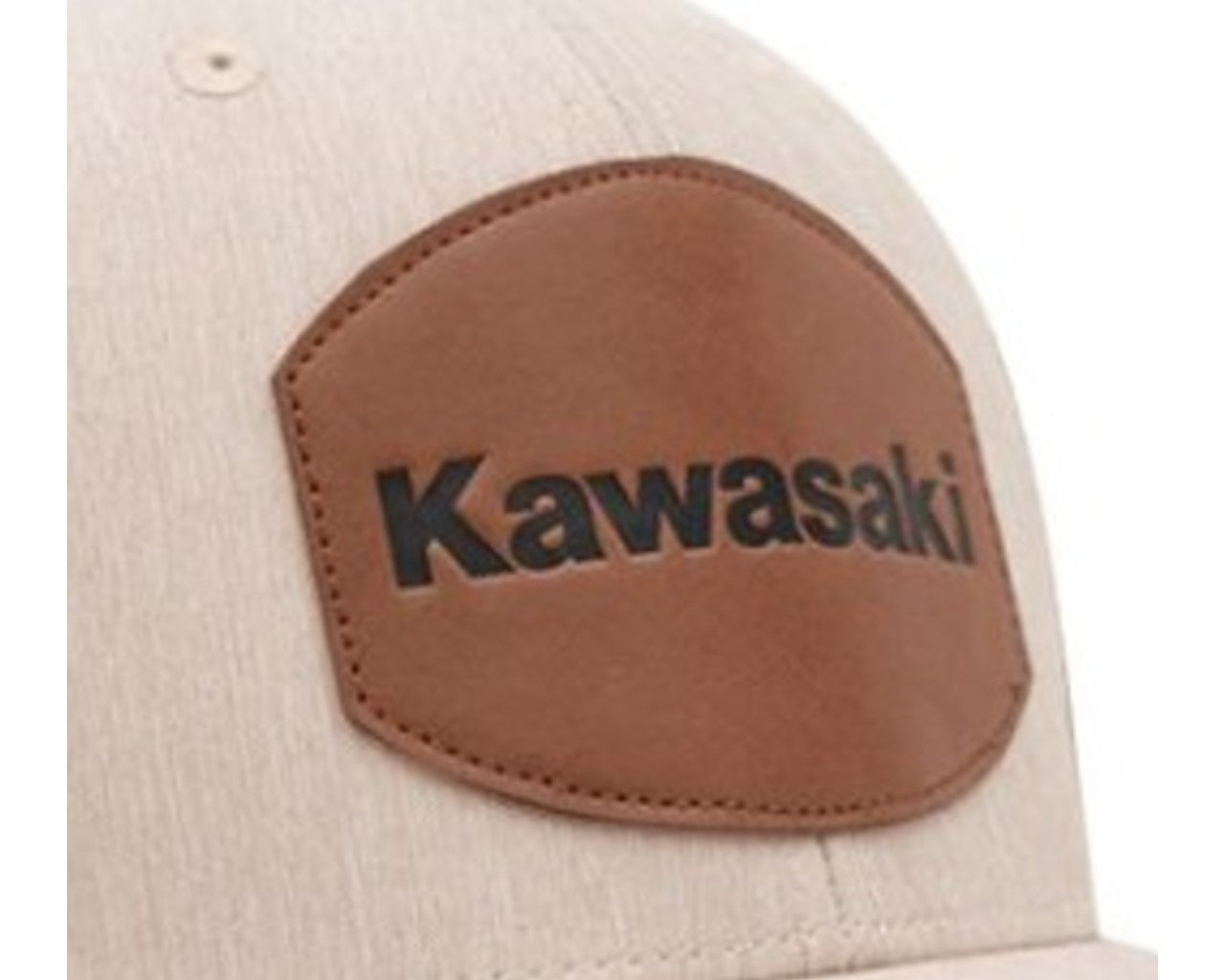Kawasaki Camo Camp Leather Patch Cap K006-4157-BRNS