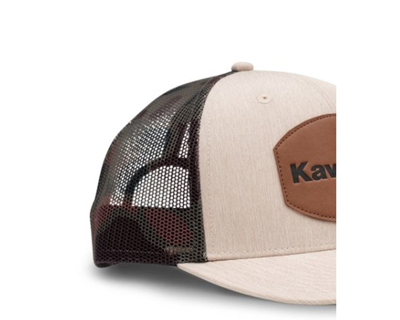 Kawasaki Camo Camp Leather Patch Cap K006-4157-BRNS