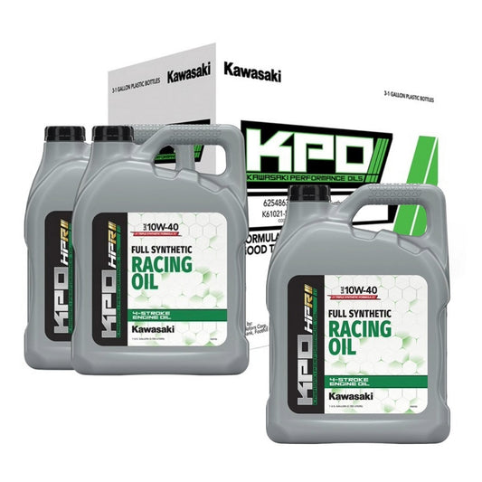 Kawasaki KPO Full Synthetic 4-Stroke Oil 10W40 3 Gallon Case Kit K61021-50R-01Q