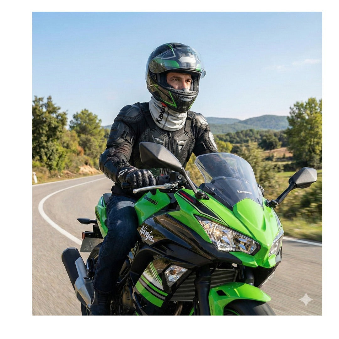 Kawasaki Neck Warmer Gray KFG5-4153-GYNS