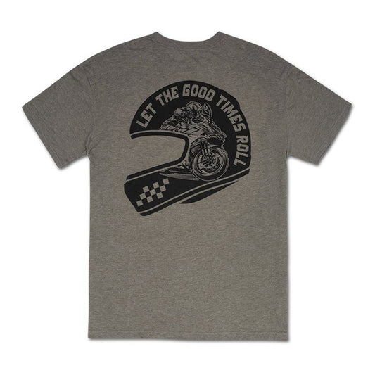 Kawasaki Retro Helmet Graphic T-Shirt Green 