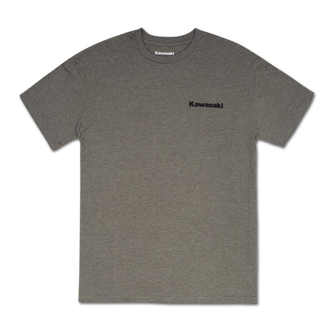 Kawasaki Retro Helmet Graphic T-Shirt Green 