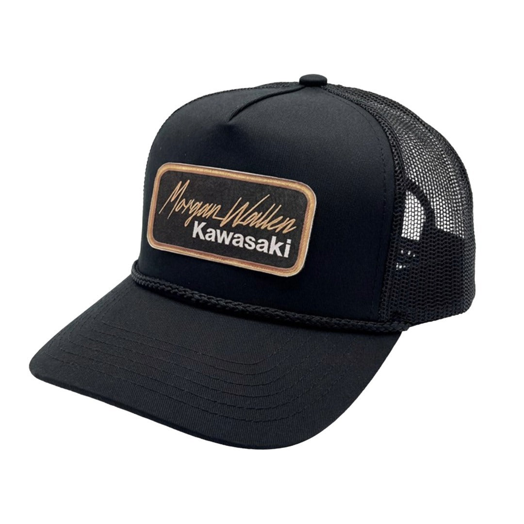 Kawasaki Morgan Wallen Limited Edition Licensed Snapback Trucker Hat KMD6-4161-BKNS