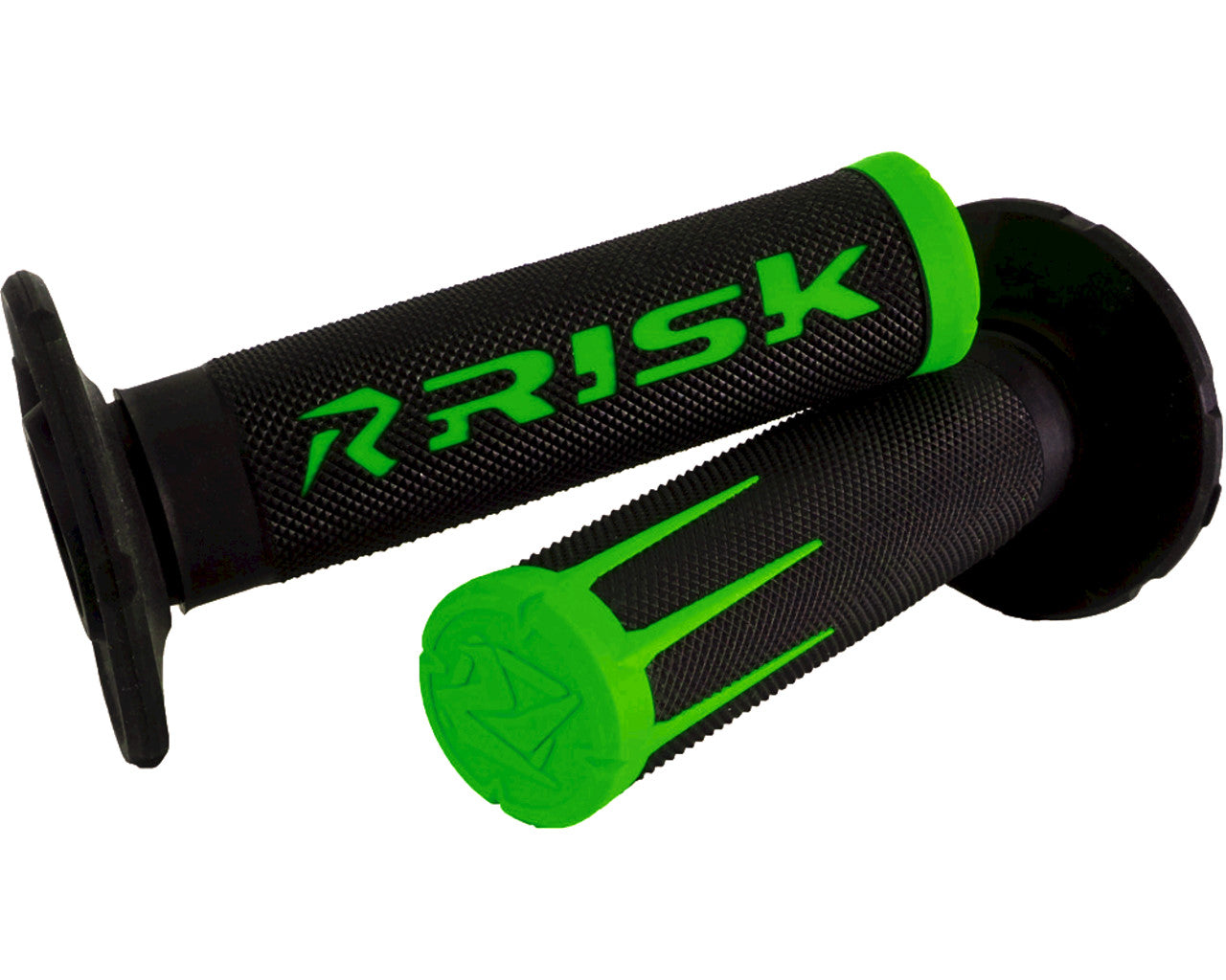 Risk Racing Fusion 2.0 Motorcycle 7/8" MX Grip Kit with Adhesive Kawasaki Green