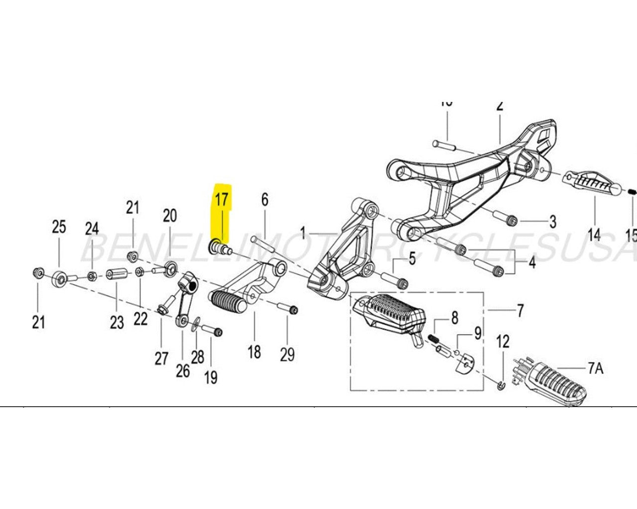 Benelli Shifter Lever Mounting Bolt TNT135 08011V020000