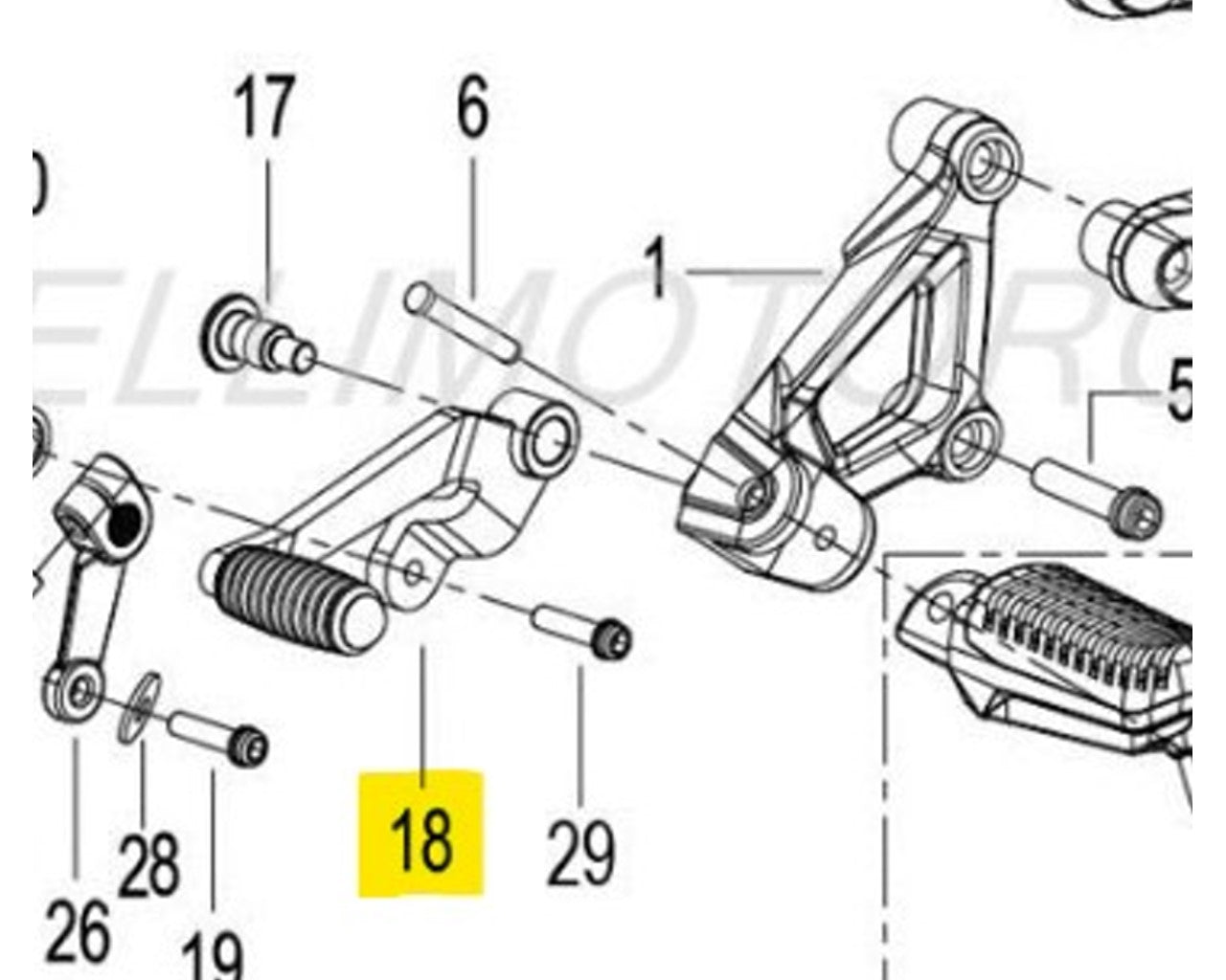 Benelli OEM Shift Lever TNT135 2020+ 08370V020100