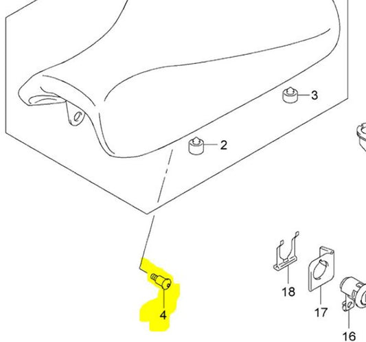 Suzuki OEM Replacement Seat Screw GSXR VZR VL1500 SFV 09139-06146