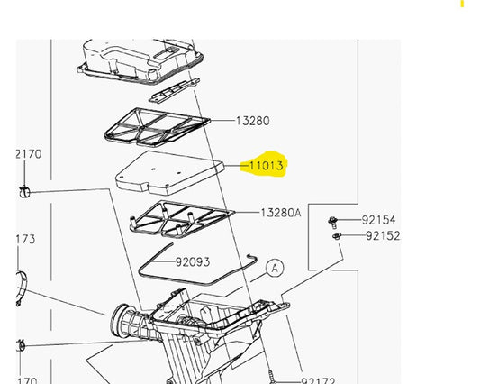 Kawasaki Air Filter KLX230 KLX230R 11013-0790