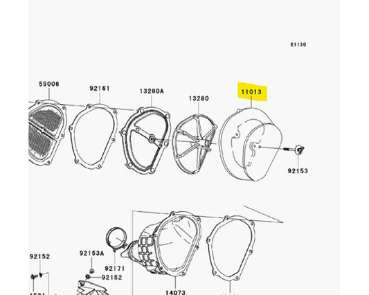 Kawasaki OEM Air Filter KX250F  KX450F 2006-2012 11013-0800 11013-0011