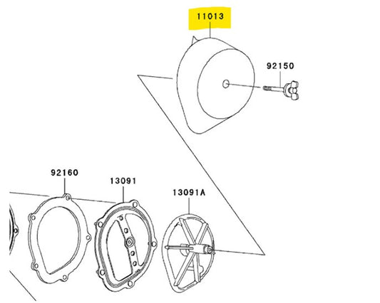 Kawasaki OEM Air Filter 1997 - 2007 KX125 KX250 11013-1264