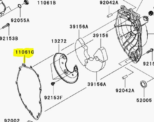 Kawasaki OEM Clutch Cover Gasket ZX6R Versys 11061-0252