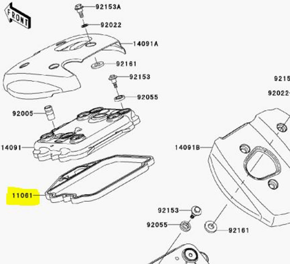 Kawasaki OEM Replacement Valve Cover Gasket Vulcan 900 11061-0261