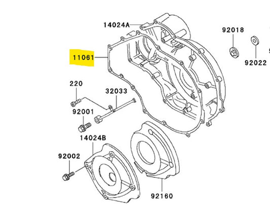 Kawasaki Clutch Cover Gasket Concours ZRX1200 ZZR1200 2000-2006 11061-1154