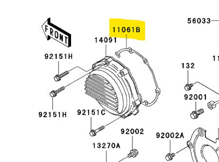 Kawasaki OEM Part GASKET,PULSING COVER 11061-1155