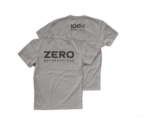 Zero Motorcycles Logo Tee Shirt - Light Grey 