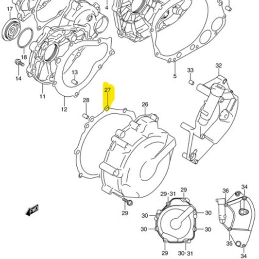 Suzuki OEM Stator Cover Gasket GSX-R600/750/1000 11483-18G00