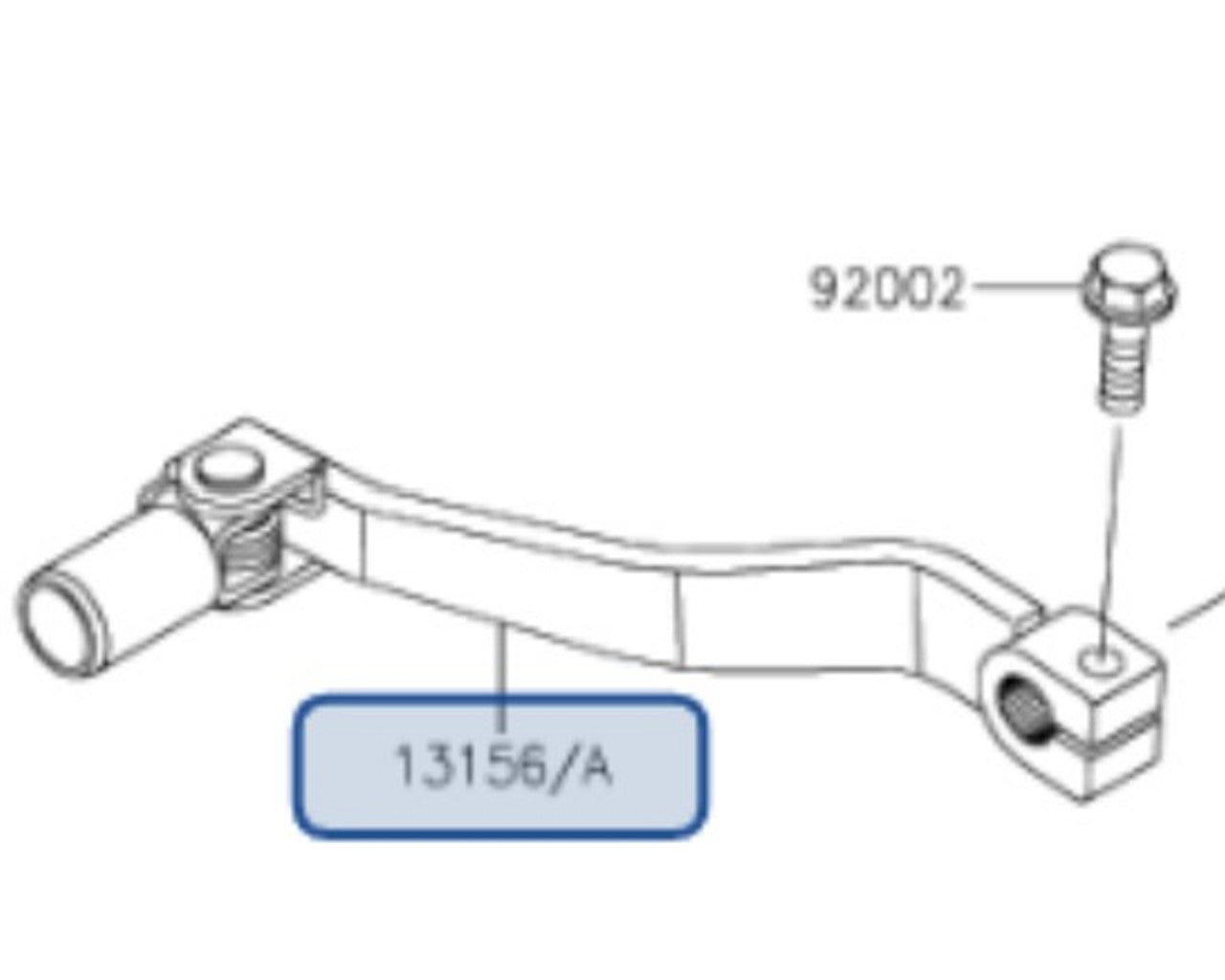 Kawasaki Gear Change Lever Factory OEM KLX230R 2022+ 13156-0696
