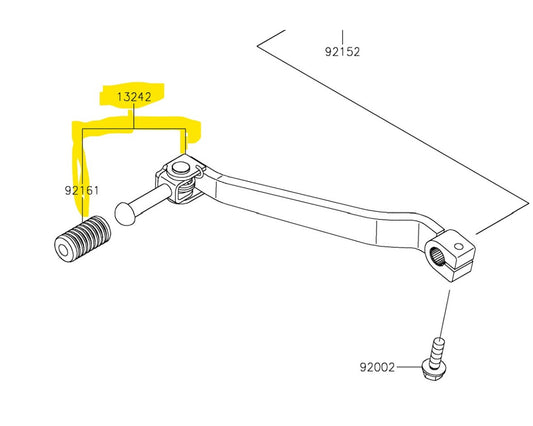 Kawasaki Gear Change Lever Factory OEM KLX250SF KLX300 SM 2009+ 13242-0178