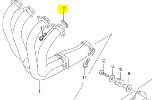 Suzuki OEM Replacement Exhaust Gasket GSF Katana GSXR GN GSX 14181-18C00