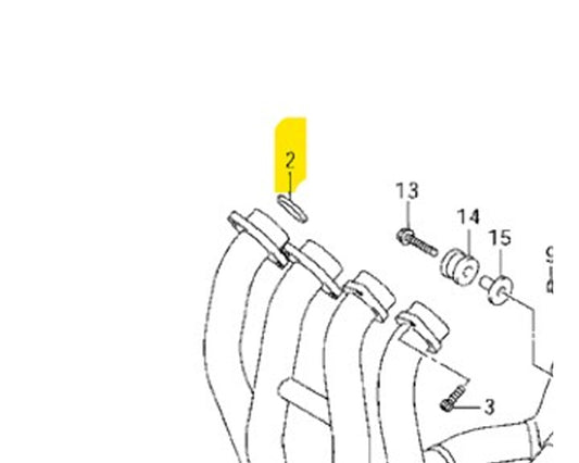 Suzuki OEM Replacement Exhaust Gasket SV DL Busa DR Gladius TU 14181-22D01