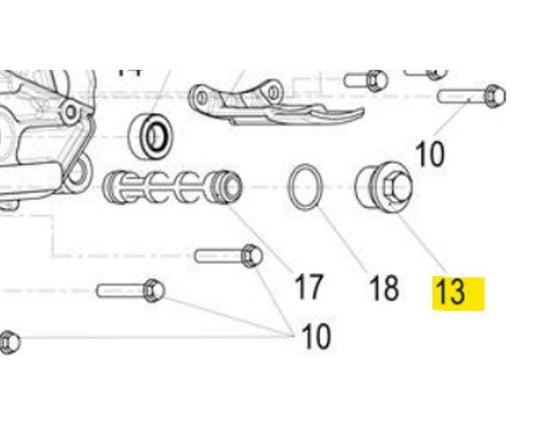 Benelli OEM Oil Drain Bolt Screen Cap TNT135 2020+ 150143300100