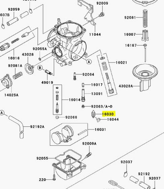 Kawasaki OEM Replacement Float Valve 16030-1057