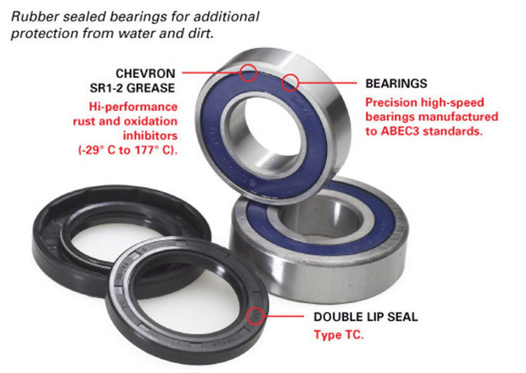 WPS Rear Wheel Bearing and Seal Kit KLR650 All Years 22-51056