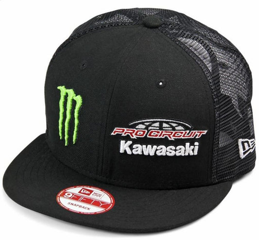 Kawasaki Team Pro Circuit Monster Energy Adjustable Team Trucker Hat Black