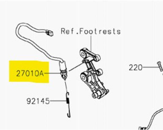 Kawasaki OEM Rear Brake Switch Ninja 400 Z400 27010-0863