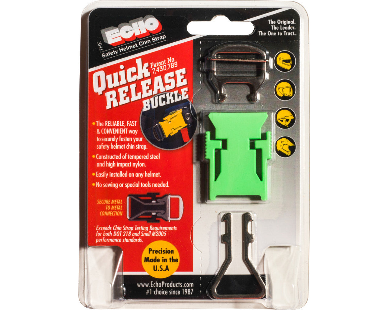 Echo Helmet Strap Quick Release Green 27-1084G